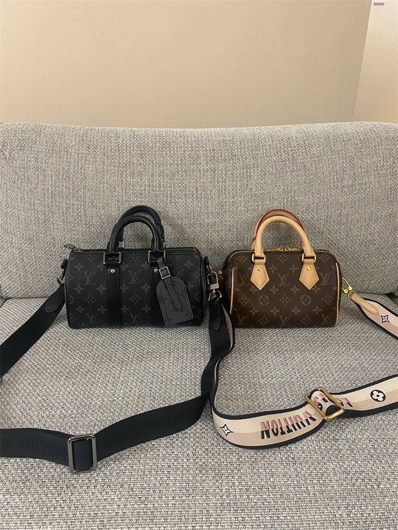 Comparison, Louis Vuitton Speedy 20 Noir, Louis Vuitton Keepall XS, LV Nano  Speedy