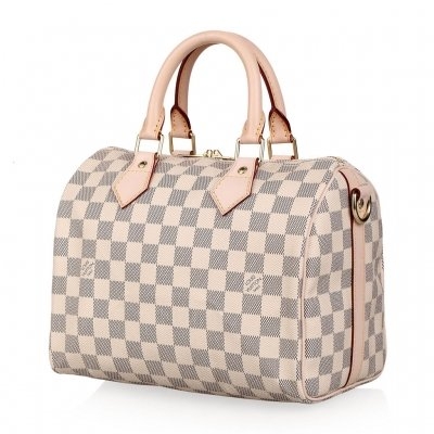 Louis Vuitton Damier Azur Speedy Bandouliere 25 Hand Bag N41000 Lv