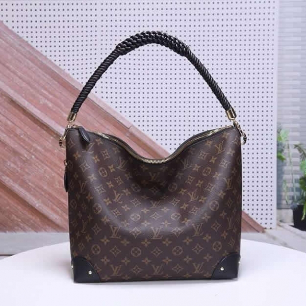 Louis Vuitton LV M44130 Triangle Softy Reverse Monogram Canvas Bag