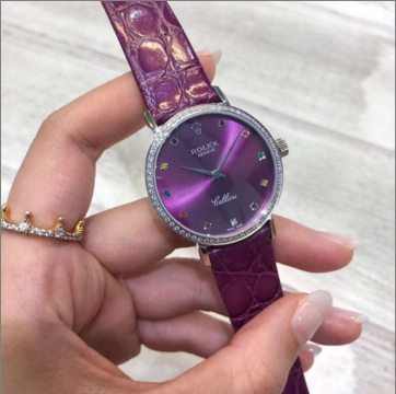 复刻ROLEX劳力士新品切利尼女士紫色9015机芯手表价格及图片- 1号名品