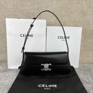 A货赛琳CELINE LOLA中号亮泽牛皮革手袋 115533黑色