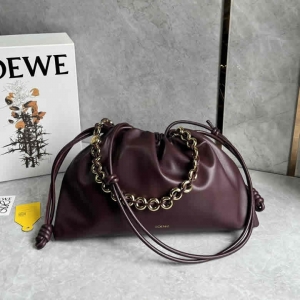 原单罗意威大号福袋LOEWEFlamenco Purse大号福袋0802枣红